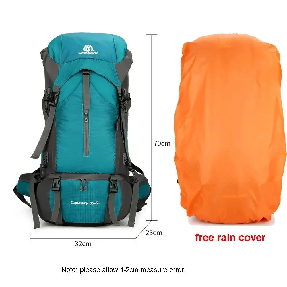 Hiking and Camping Travel Backpack With Rain Cover