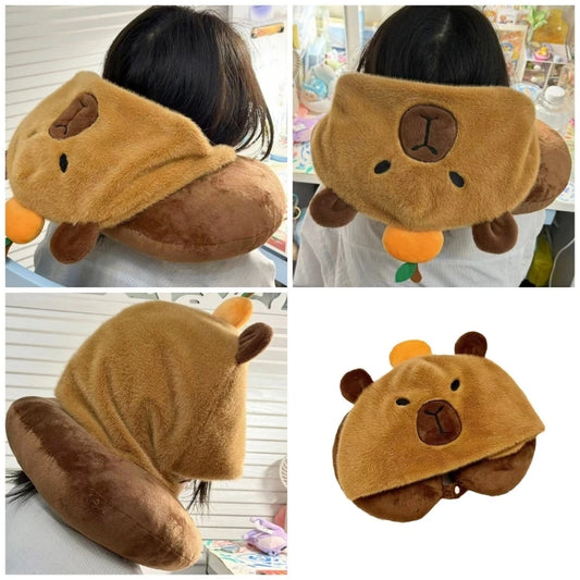 Stylish Anime Figure Hooded U Shaped Neck Pillow