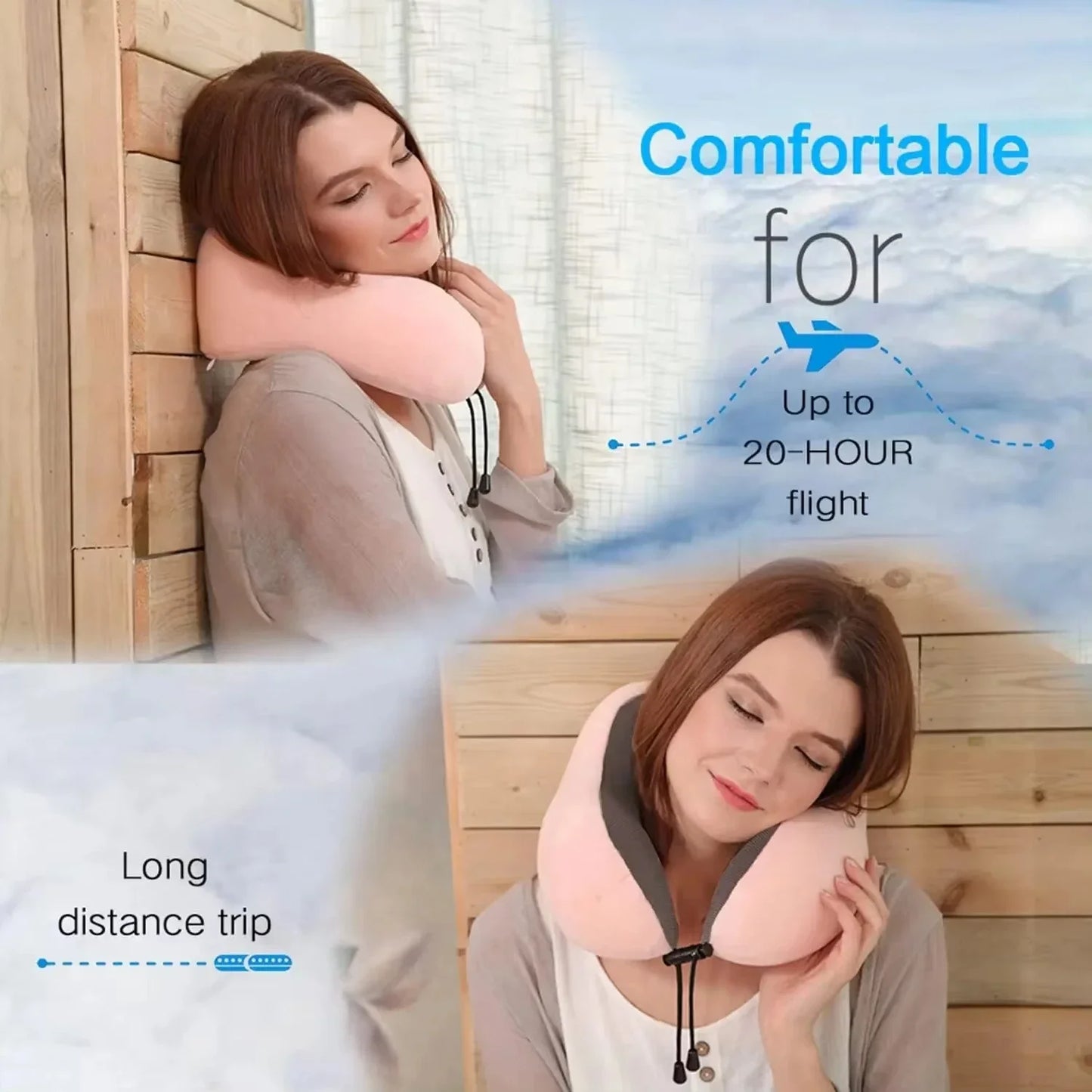 Memory Foam Travel Neck Pillow