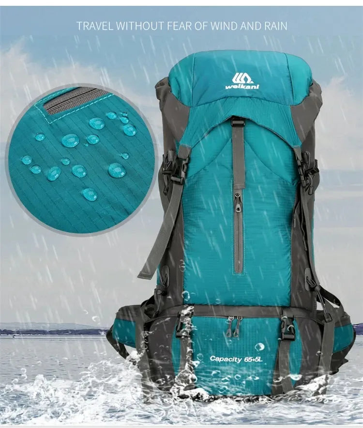 Hiking and Camping Travel Backpack With Rain Cover