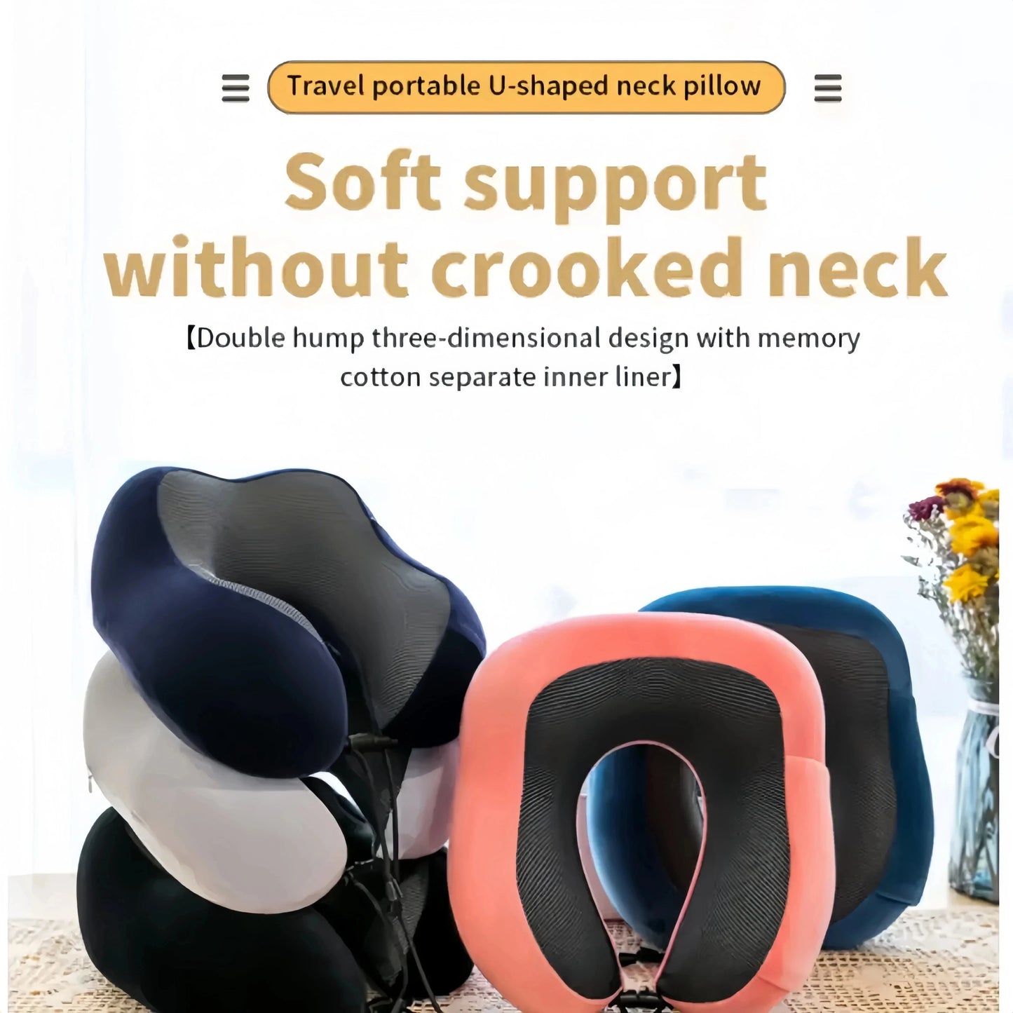 Memory Foam Travel Neck Pillow