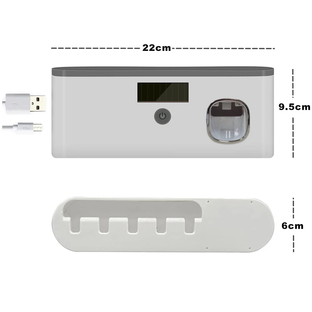 UV Sterilization Toothbrush Holder and Toothpaste Dispenser