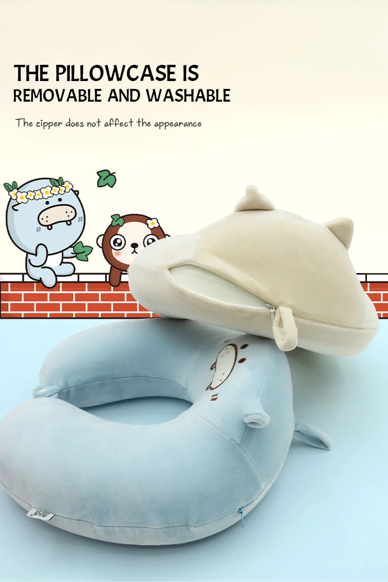 Cute Animal Memory Foam Travel Neck Pillow