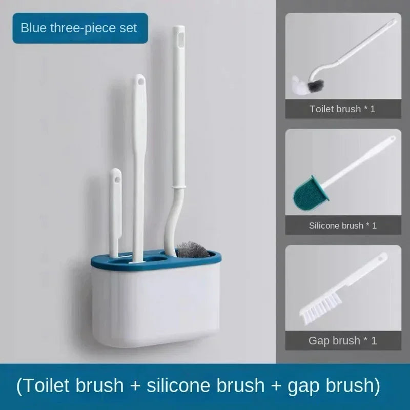 3 In 1 Wall Mounted Multi-functional Cleaning Toilet Brush