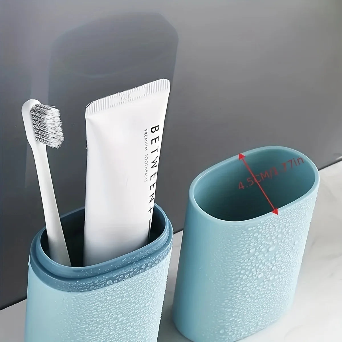 Travel Toothbrush Storage box with Mouthwash Cup