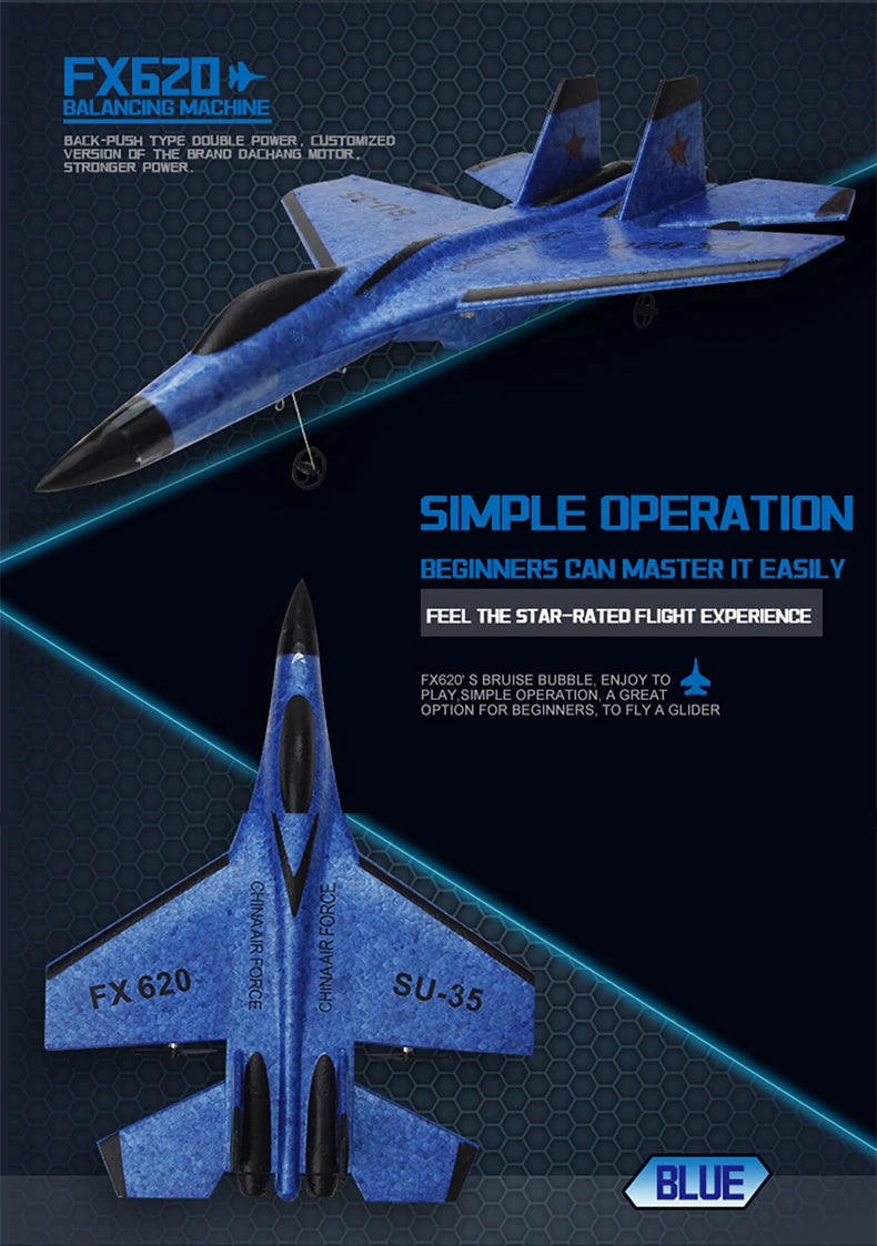 RC Foam Aircraft SU-35 – High-Performance Remote Control Fighter Plane Best Toy For Children