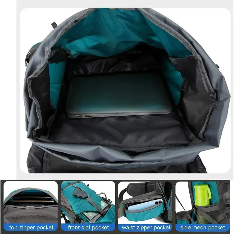 Hiking and Camping Travel Backpack With Rain Cover