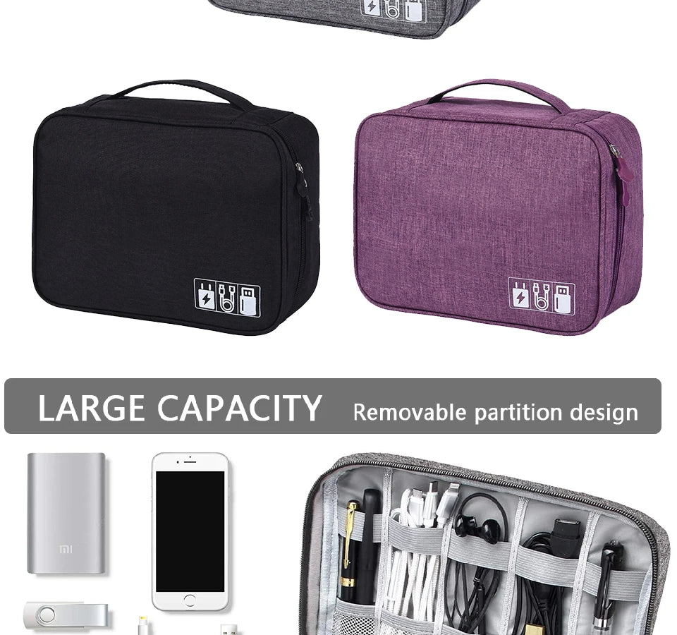 Cable Storage Bag and Digital Electronic Organizer