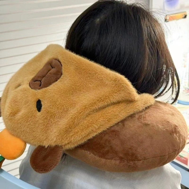 Stylish Anime Figure Hooded U Shaped Neck Pillow