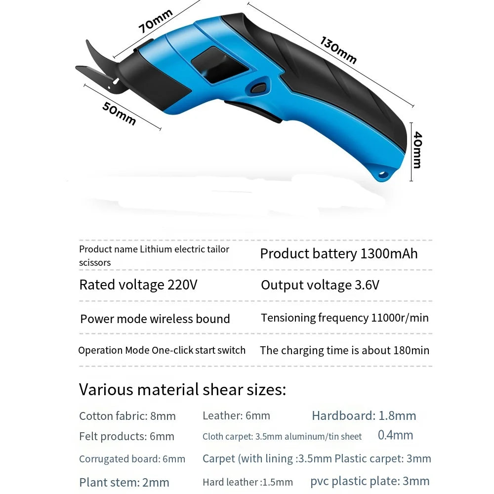 Cordless Electric USB charging Scissor