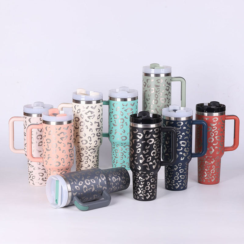 Stainless Streel Tumbler With Handle Straw Insulated