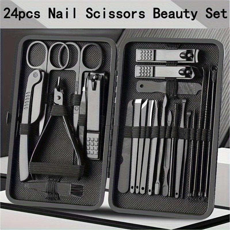 Nail Clippers Manicure Tool Set With Portable Travel Case