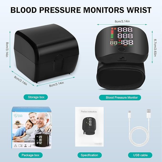 Automatic Wrist Blood Pressure Monitors with LCD Screen