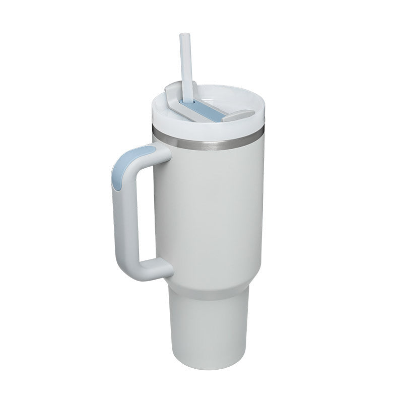 Stainless Streel Tumbler With Handle Straw Insulated