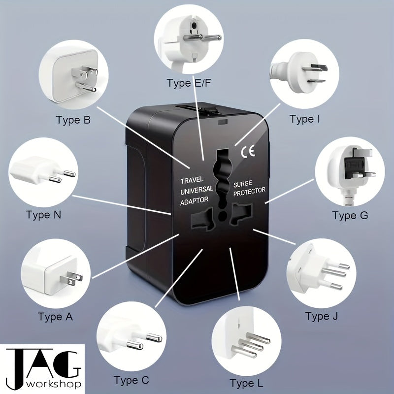 Universal Travel Adapter With Dual USB Ports