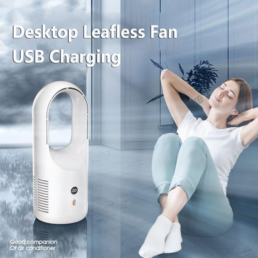 Electric Bladeless Fan Desktop Portable Air Cooling Fan