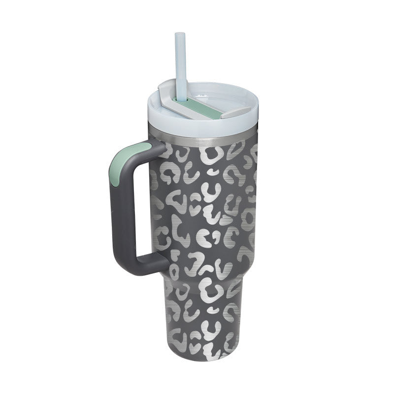 Stainless Streel Tumbler With Handle Straw Insulated