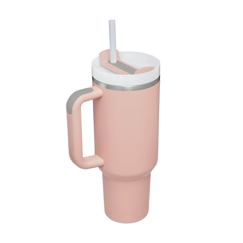 Stainless Streel Tumbler With Handle Straw Insulated